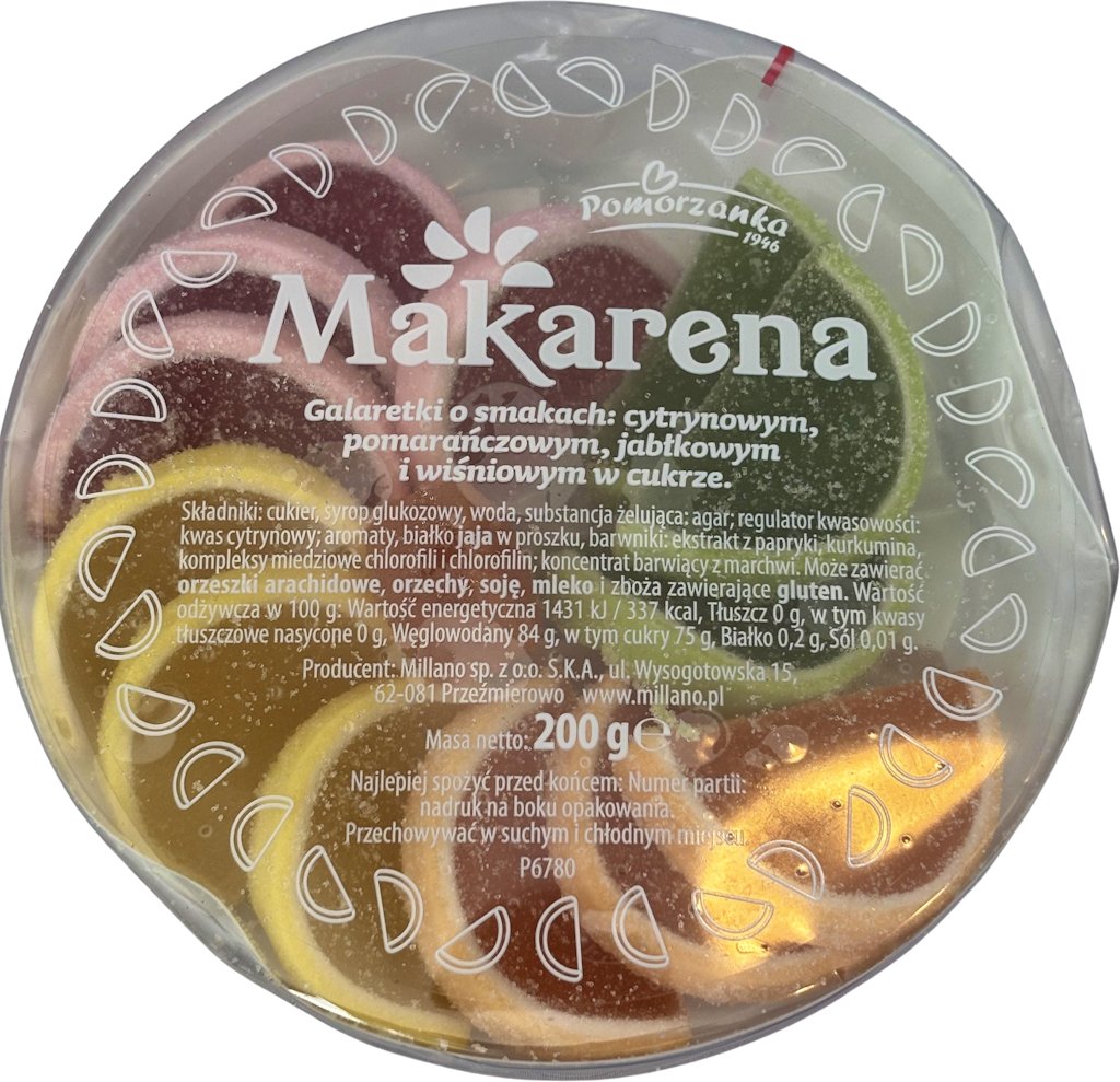 Fruktgele i Socker 200g*12