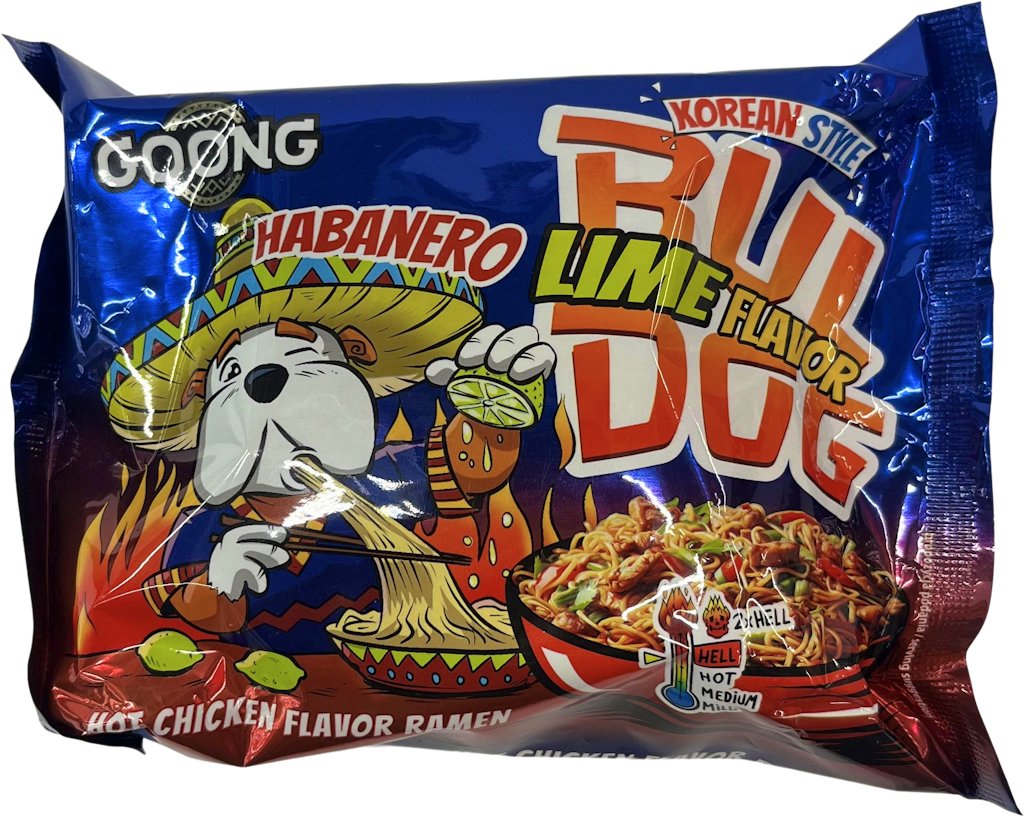 Buldog Nudlar Habanero & Lime 117g*16